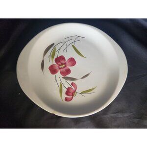 Vintage Stetson China Joy Pattern Flowers Handpainted Oval Serving Platter Pink